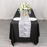 Create a Mesmerizing Table Setting with the White Black Wave Embroidered Sequins Table Runner